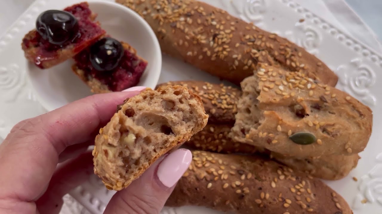 בייגלה כוסמין ואגוזים ללא לישה