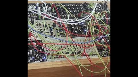 First patch with rearranged Eurorack case [texture bloops]
