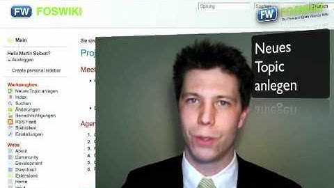 Foswiki-Tutorial - Wie man ein neues Wiki-Topic anlegt und editiert