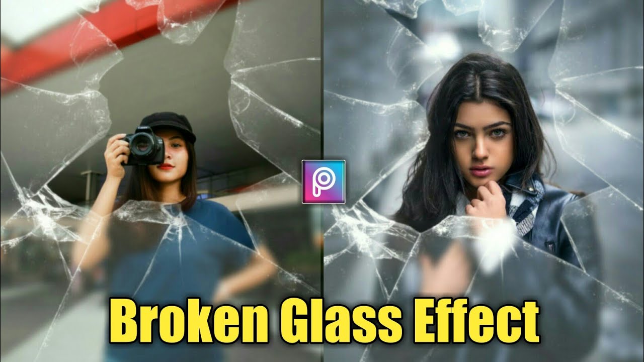 Tutorial edit foto efek pecahan Kaca di Picsart Picsart editing