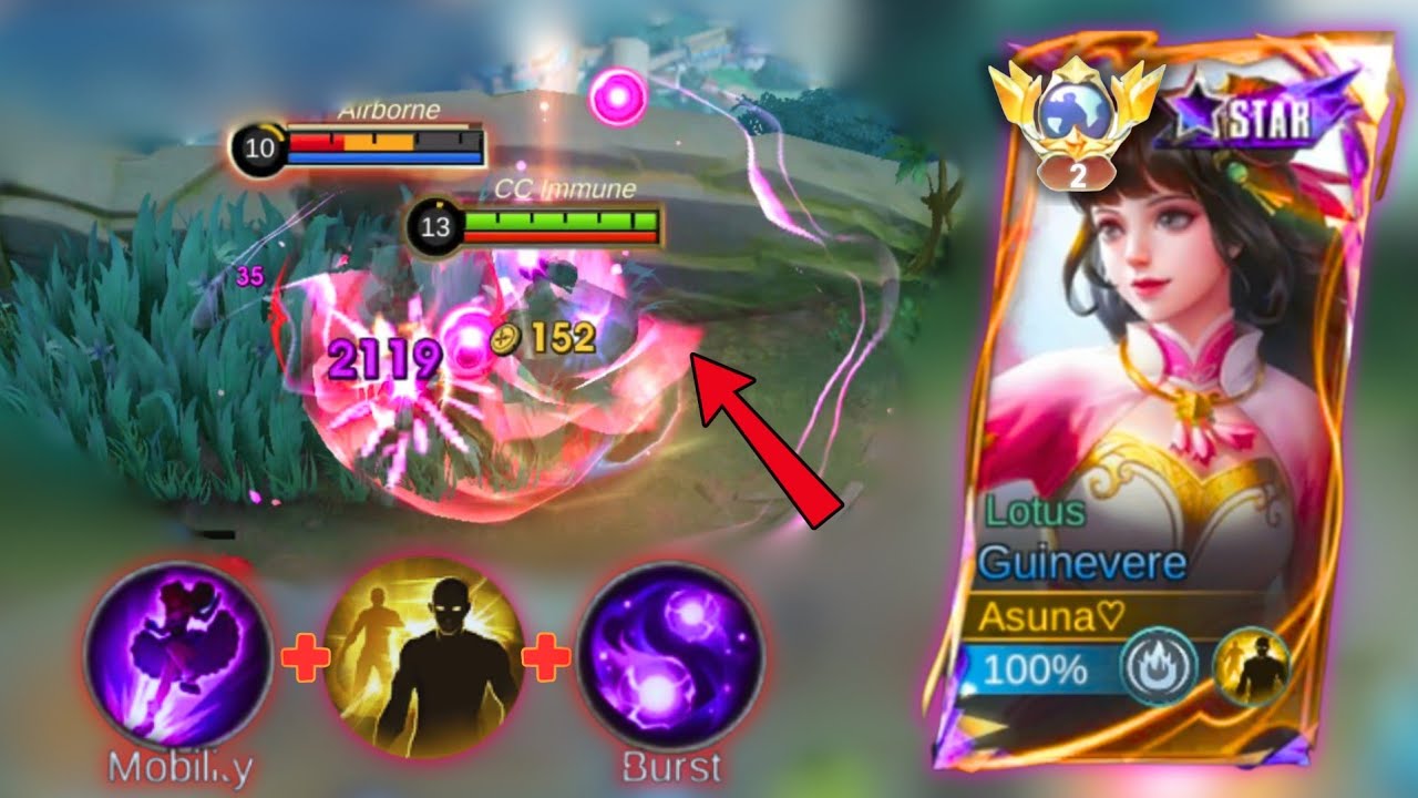 LOTUS 🪷 GUINEVERE FLICKER COMBO GAMEPLAY  !! MOBILE LEGENDS
