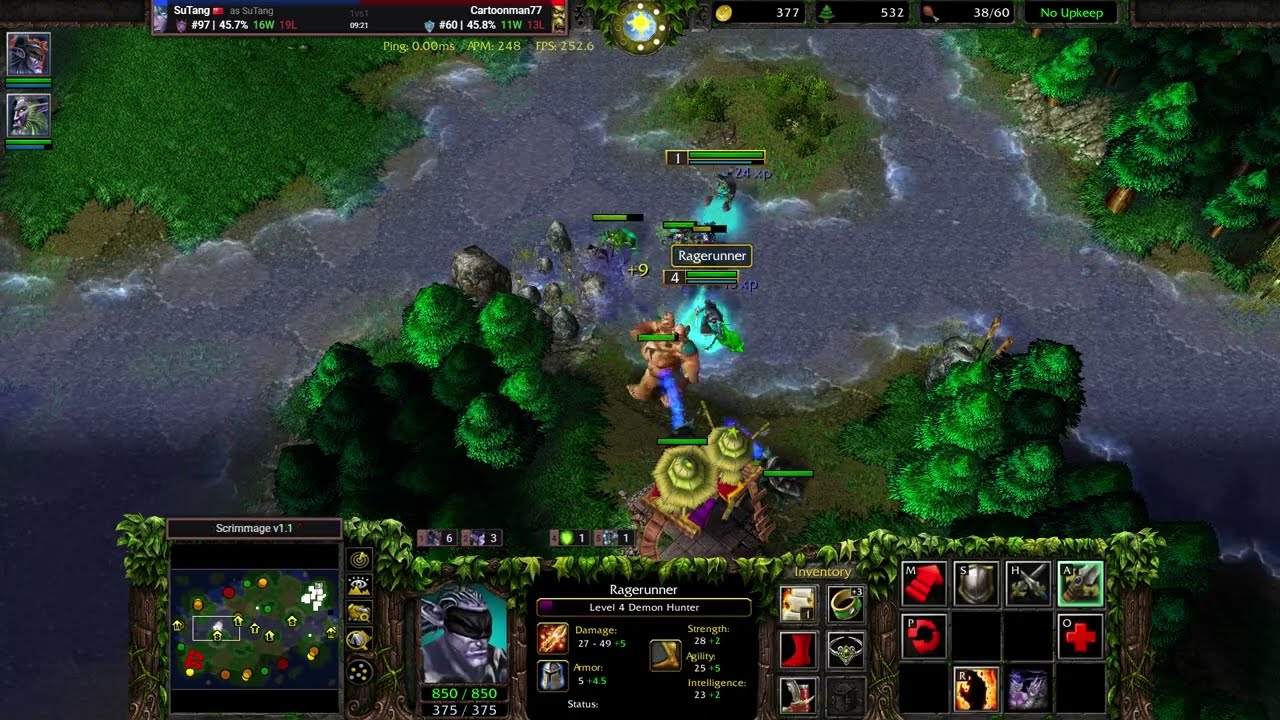 【平均240ping的卡顿对阵20ms 一个又一个的部队蚕食】Warcraft III 1v1 vs 🇷🇺Orc MMR 1761 W3C 2.0.4 魔兽争霸III：重制版