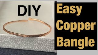 Easy Copper Bangle Bracelet #jewelrydesign #diyjewelry #copper screenshot 1