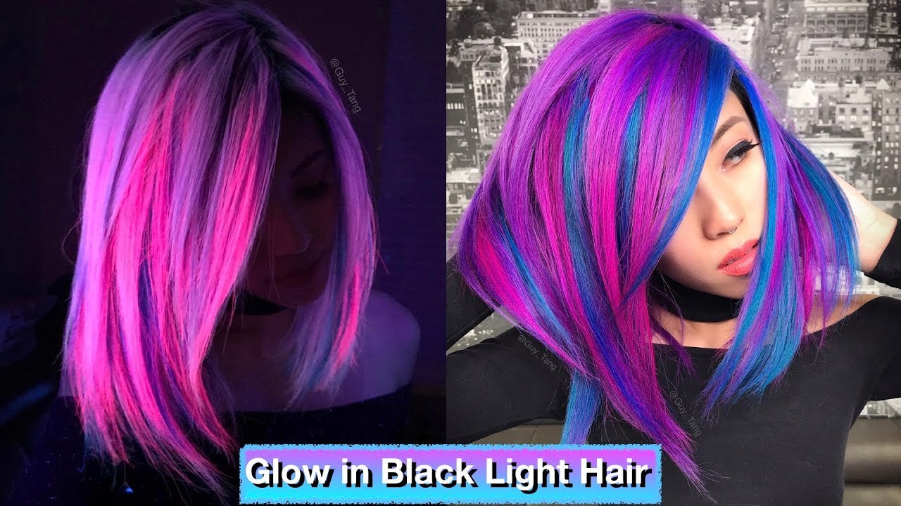 ⁣Glow in Black Light Hair