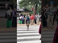A Deer crosses the intersection 🚥#deer #japan #nara #waiting #watching #travel #trip #animals