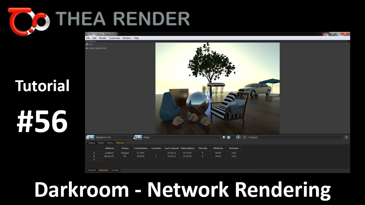 Thea Render --- Darkroom / Network Render --- Tutorial #56 - YouTube