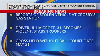 NYSP: Woman faces attempted murder charge for stabbing state troopers