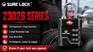 Surelock Tsa 23026 Series 3-Digit Padlock With Access Indicator