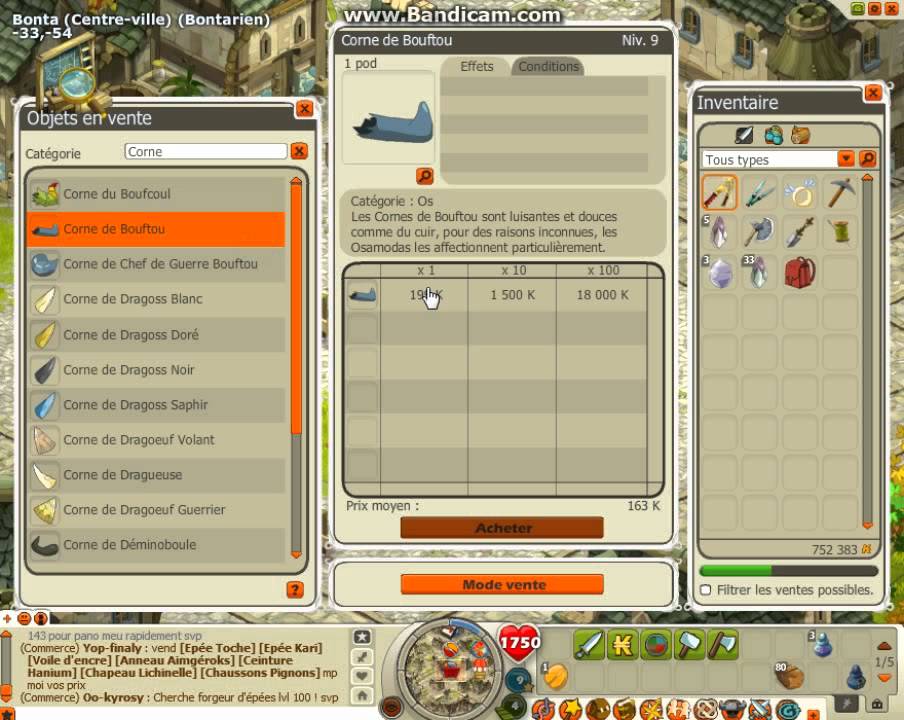 Dofus comment se faire des kamas [ressources parcho] - YouTube