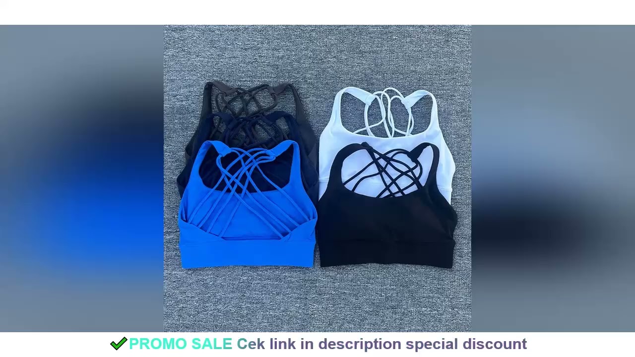 New Fitness Sports Bra for Women Push Up Cross Back Shockproof Running Gym Training Workout Yoga Und