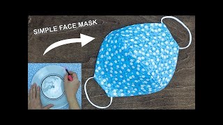 Lav stofmaske derhjemme | DIY ansigtsmaske Ingen symaskine | Let ansigtsmaske mønster