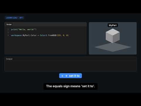 Roblox Scripting for Beginners #1: What Is Luau? Your First Script