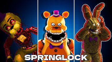 FNAF ALL SPRINGLOCK ANIMATRONICS EVOLUTION & JUMPSCARES | SPRINGBONNIE - FREDBEAR|  Yerribrine
