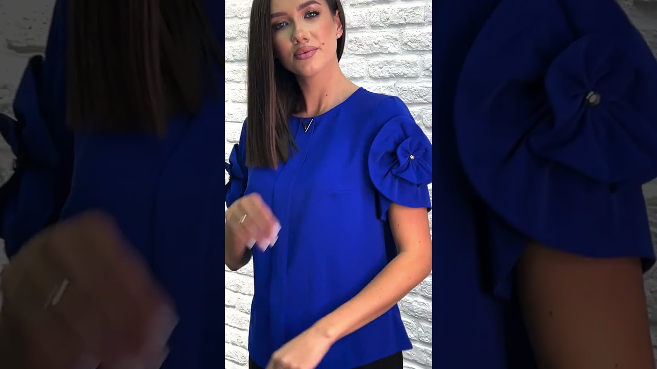 Блуза VIZAVI 722 васильковый цвет 