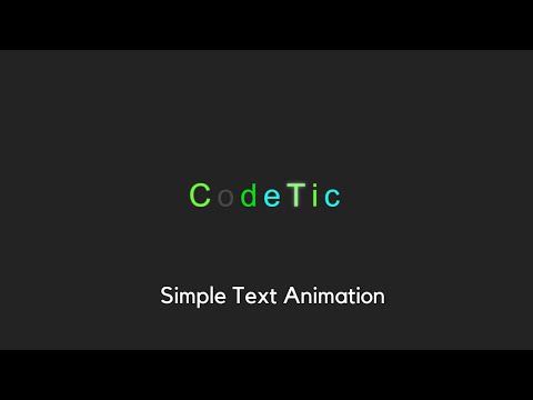 Text Animation || Using HTML & CSS