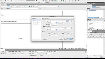 Dreamweaver - Setting up tables, changing background colours and cell background