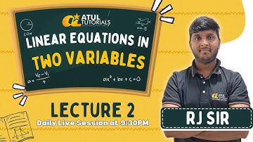 Linear Equations in Two Variables |10th State| Score Booster Series| Lecture 2 | Roshan Sir (RJ Sir)
