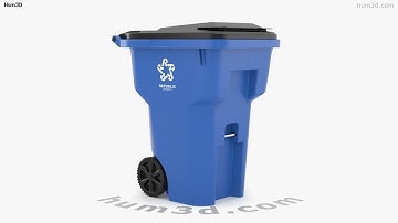 95 Gallon Wheeled Trash Can 3D model by 3DModels.org