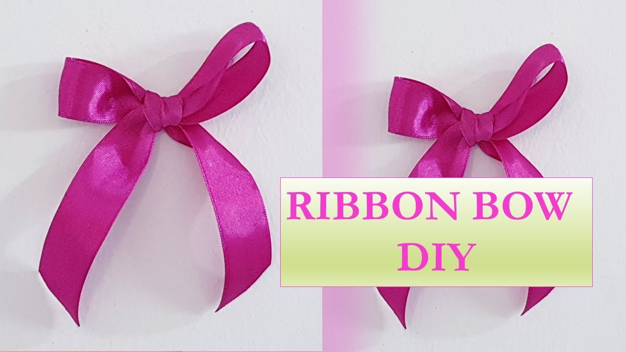 How to make Ribbon flower making/simple ribbon bow - DIY - YouTube