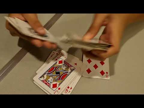 Sorting out a deck of cards into their respective suits