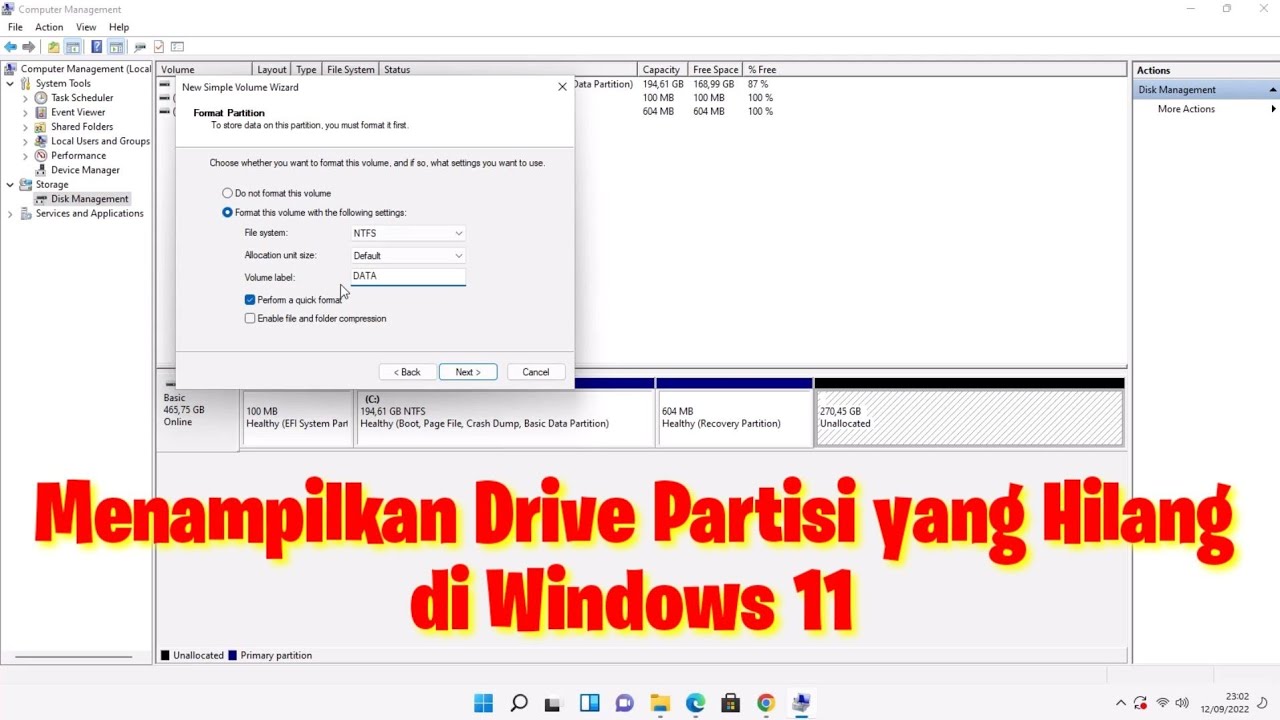 Cara Menampilkan Drive Partisi yang Hilang di Windows 11