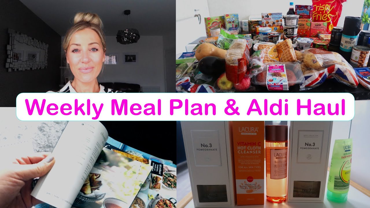Weekly Menu Plan & Aldi food shop. Slimming world & Calorie Counting