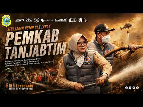Bupati dan Wakil Bupati Tanjabtim Dampingi Pangdam XX/TIB Tinjau Karhutla di Kawasan HLG Londerang