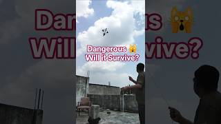 Will it Survive? Big kite high wind challenge 🌬️🔥🪁👈 | Risky rooftop experiment 💥🌬️ #bigkiteflying