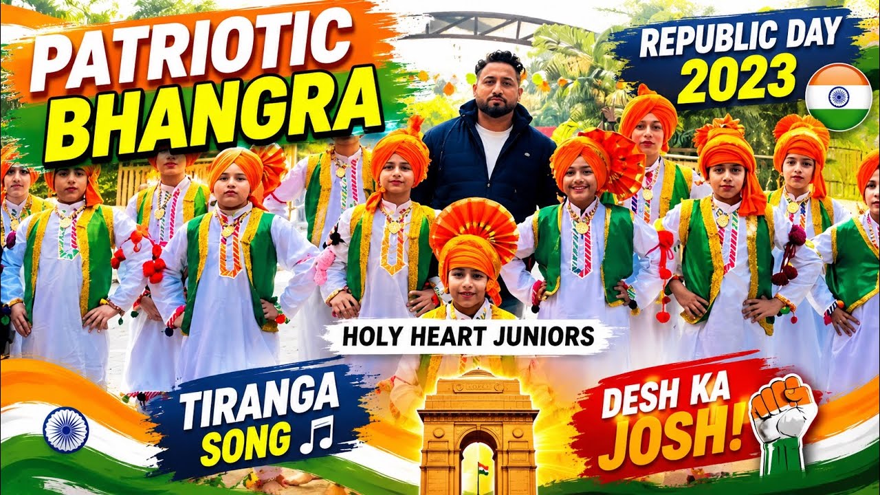 👉 Patriotic Bhangra Dance 🇮🇳 | Holy Heart Juniors | Tiranga Song ...
