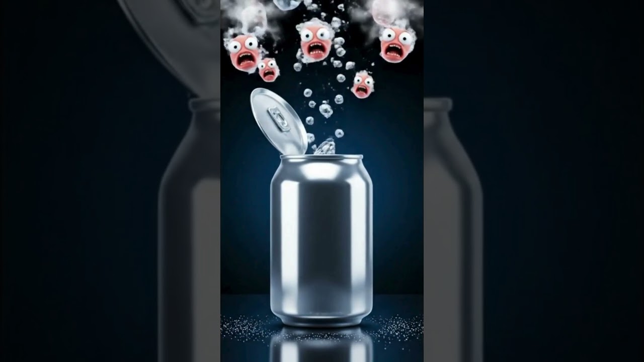 Screaming Soda Can 🥤👁️  Cartoon Horror Comedy Loop