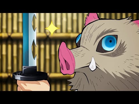 إينوسكي يكسر السيوف الجديدة أقوى مشهد كوميدي من انمي قاتل الشياطين 