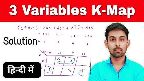 3 Variables K-Map ( SOP ) In Hindi | Simplify Boolean Expression Using K-Map