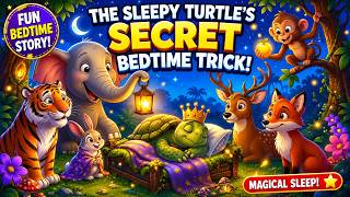 The Sleepy Turtle’s Secret Bedtime Trick! 🌙 | Relaxing Jungle Cartoon for Kids
