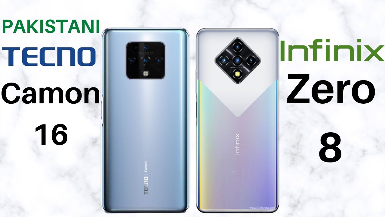 Tecno Camon 16 (Pakistan) VS Infinix Zero 8 (Comparison)