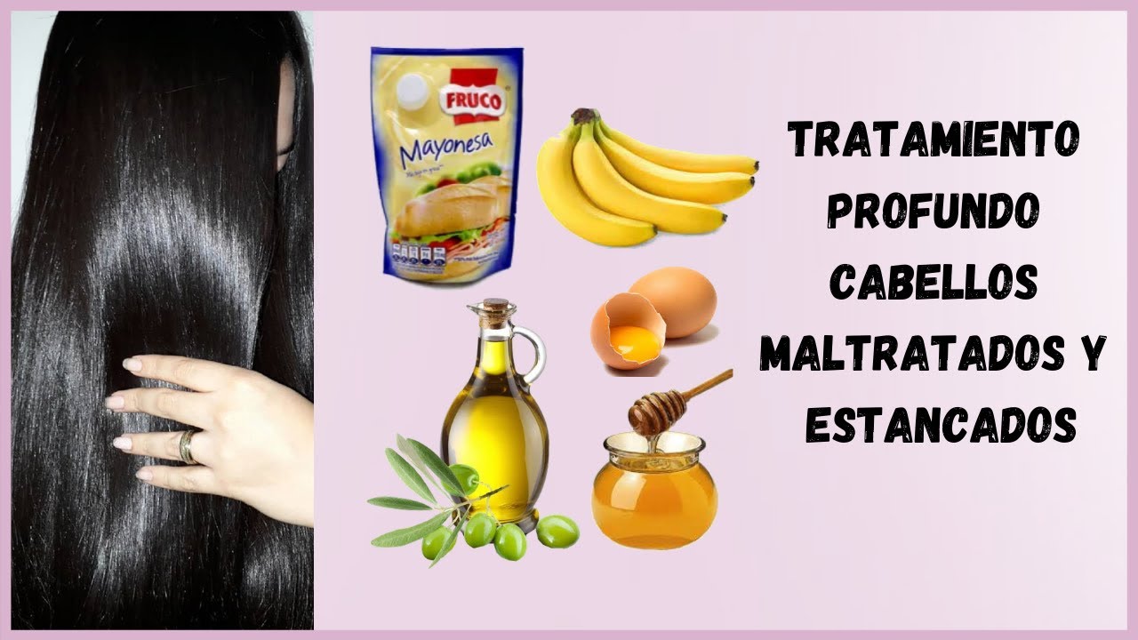 Tratamiento NATURAL cabello maltratado seco con MAYONESA😍 YouTube