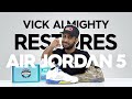 Vick Almighty TRANSFORMS a pair of BLASTED Jordan 5 Retro Laneys With Reshoevn8r