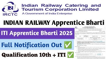 "IRCTC ITI COPA Apprentice Bharti 2025 – Apply Online Now!" ✅