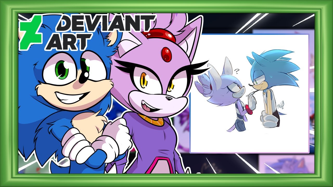 Movie Sonic & Blaze Visit Deviant Art - BLAZE KISSING SONIC?! - YouTube
