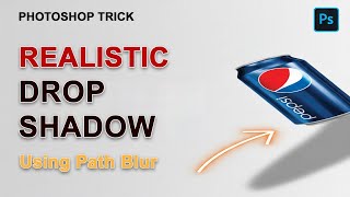 How to Create Realistic Drop Shadow with Path Blur in Photoshop #photoshoptutorial #adobe