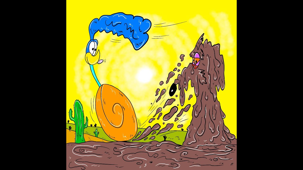 Wile E Coyote and the Road Runner, Mud, Digital art, Procreate, Drawing, Artisticus 2025