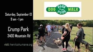 Henrico Humane Society to host its 3rd annual Bark in the Park Dog Walk fundraiser