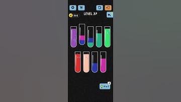 Water sort puzzle/game level 37 complete/mind games/brain games/color sort puzzle