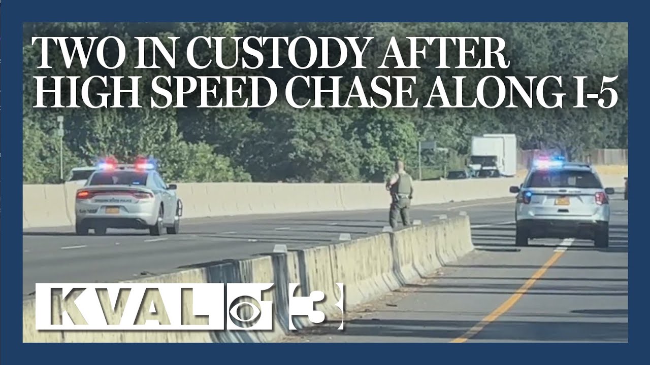 Two Suspects in Custody After High-speed Pursuit Along I-5 - YouTube