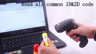 XL-9322 sunlux เครื่องสแกนบาร์โค้ด 2D QR code Wireless Barcode Scanner ชนิดไร้สาย IP54 screenshot 2