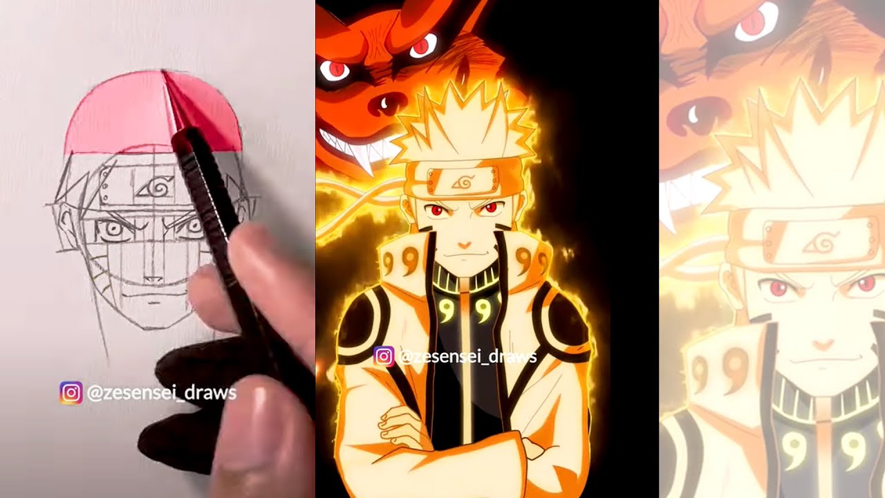 How to draw Naruto Uzumaki  