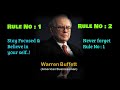Warren Buffett 2 Rules of life | Motivation | Hardwork | Success #youtubevideo #viralvideo