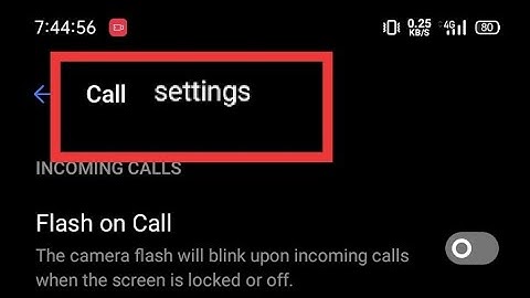 realme 7 pro call setting