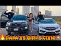 ANAS BHAI DALA VS GIRL CIVIC DRAG RACE STATURDAY TRACK SEEN