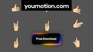 Free Hand Gestures Animated Icon Pack for AI Video (AE, PR)