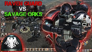 Raven Guard VS Fearsome Orks | Massive 3v3 Battle Gameplay | Warhammer 40k Dawn of War 3